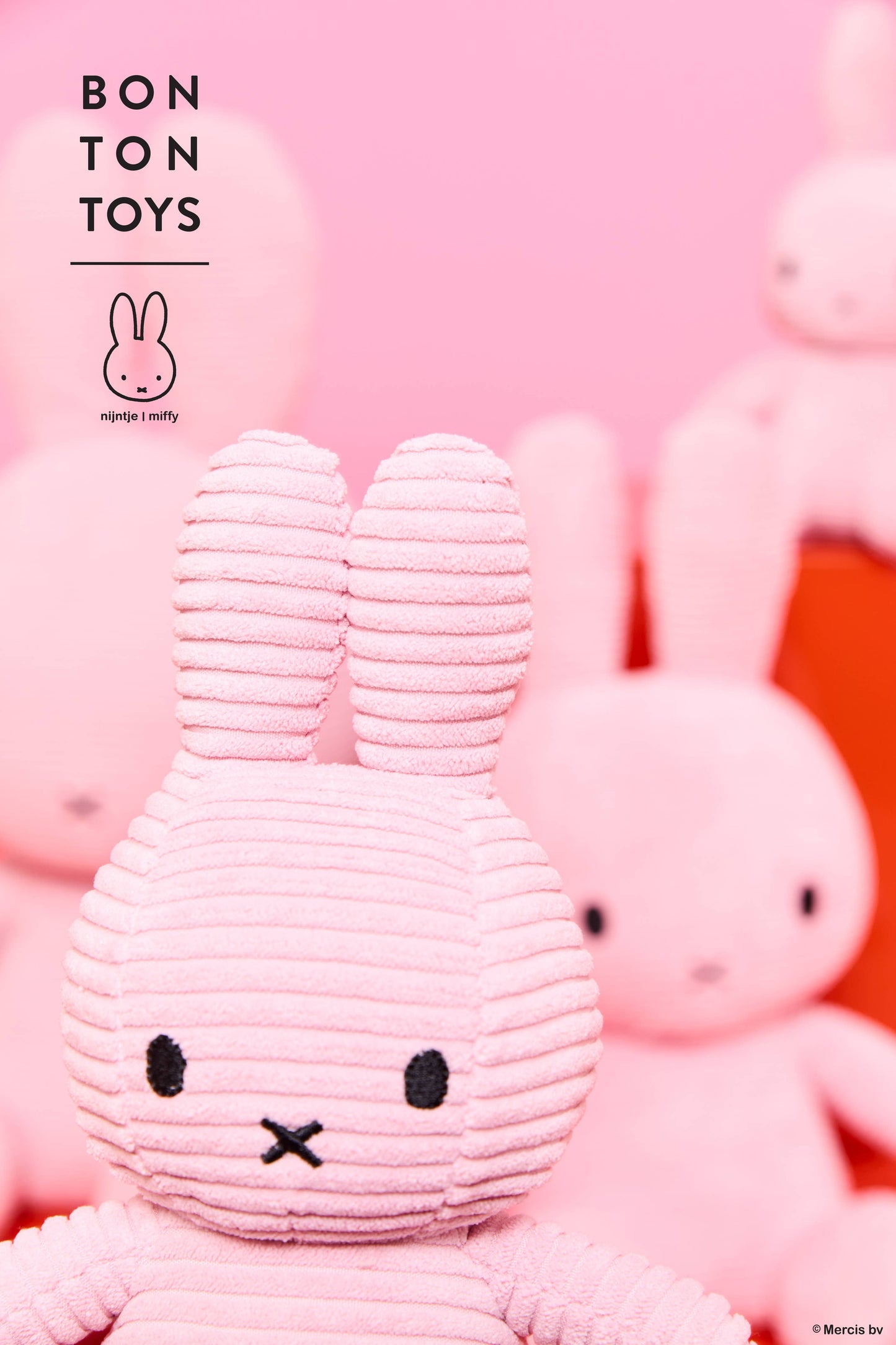 Miffy Corduroy ECO Pink 23cm - Rose and Friends