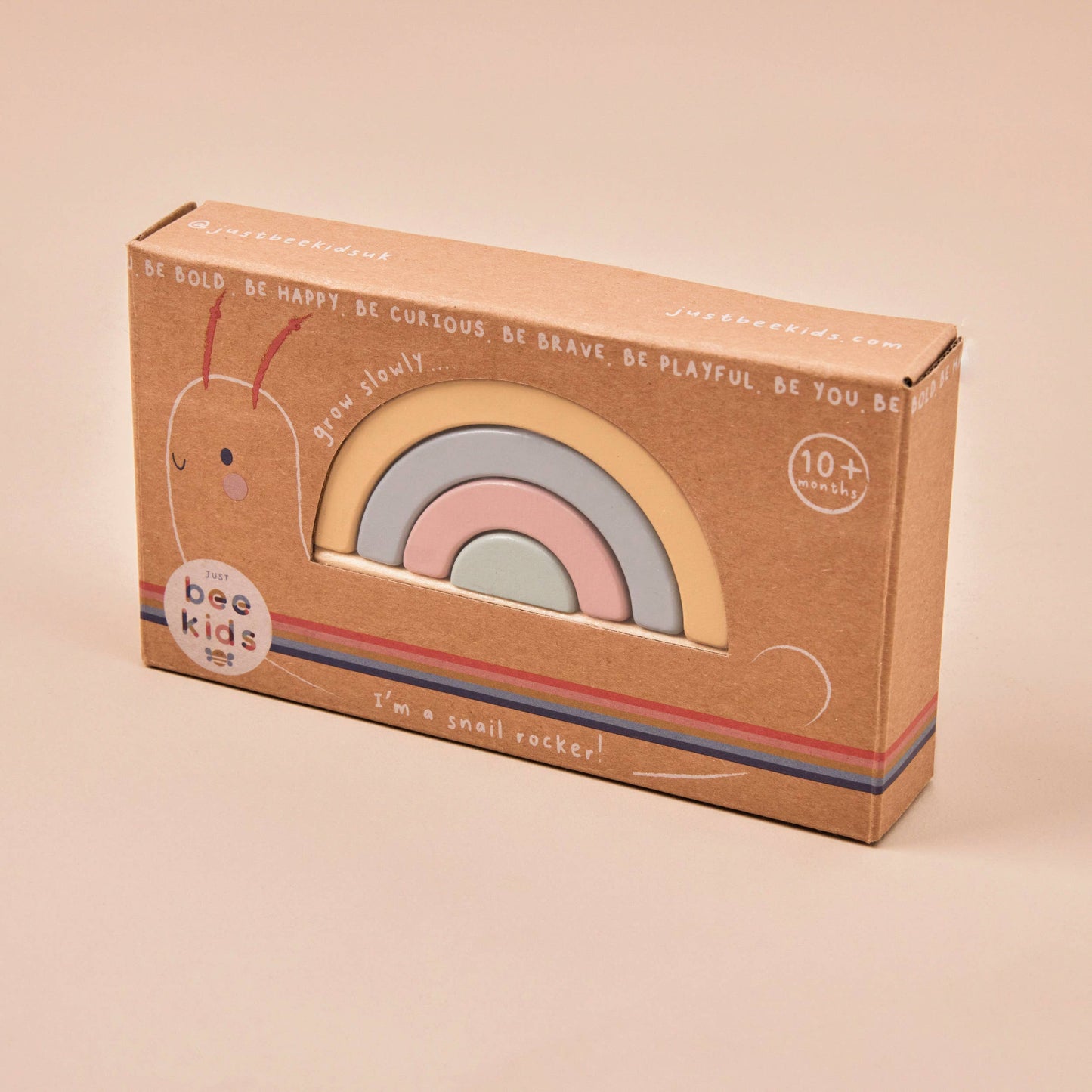 Just Bee Kids Wooden Snail Stacker Toy (FSC) - Rose and Friends