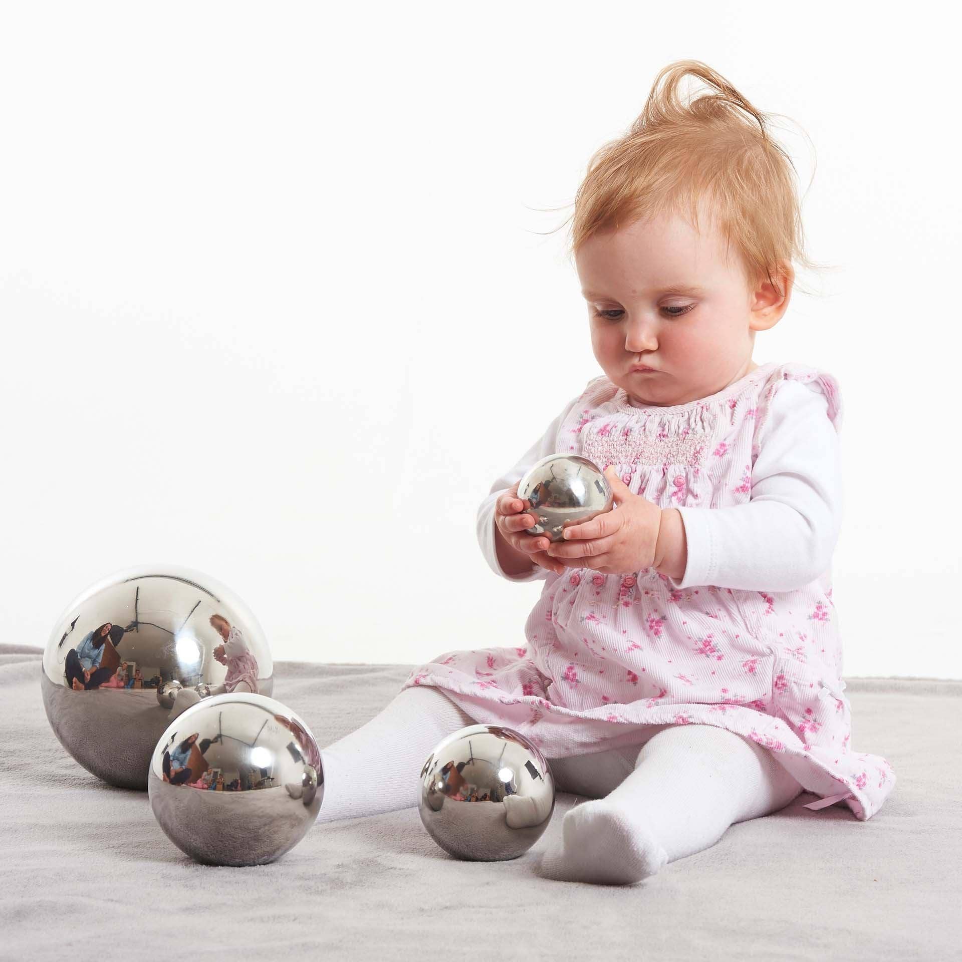 Sensory Reflective Silver Balls - Sensory balls - Reflection - Rose and Friends