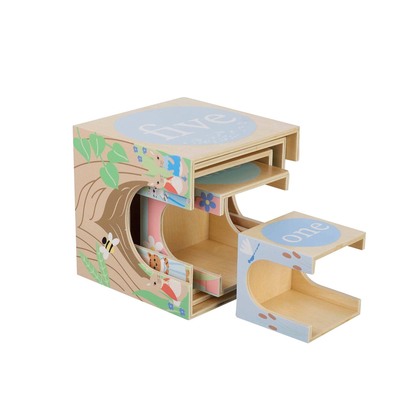 Peter Rabbit™ Wooden Stacking Cubes - Rose and Friends