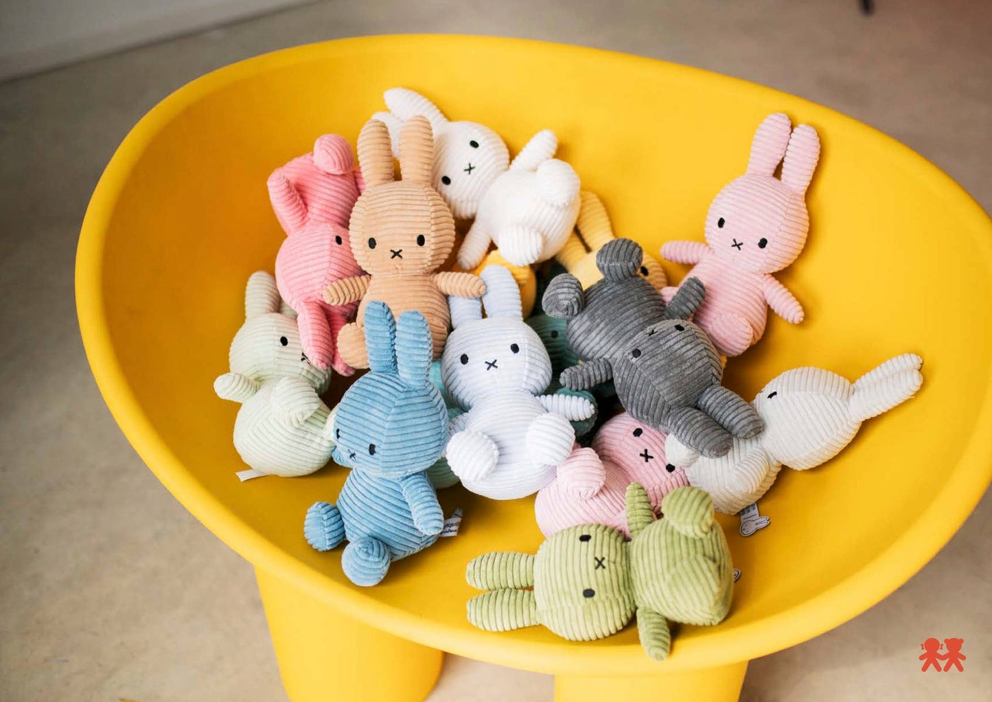 Miffy Corduroy ECO Ice Blue 23cm - Rose and Friends