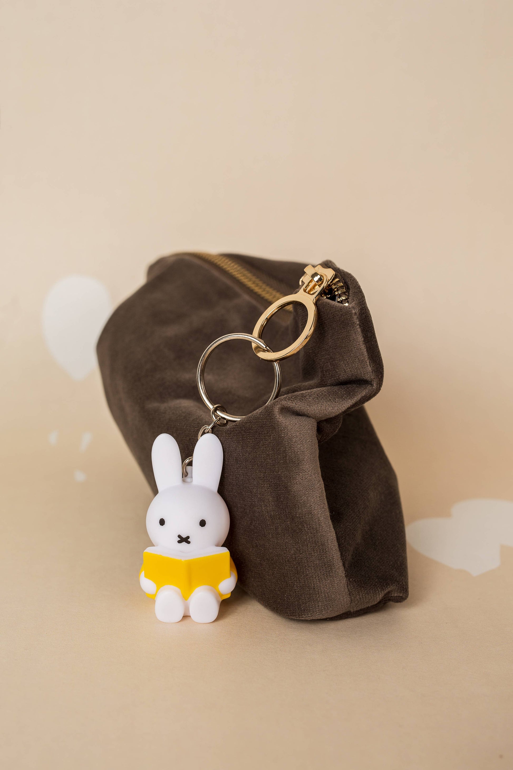 Miffy with Book Keyring - Yellow - 6cm - Rose and Friends