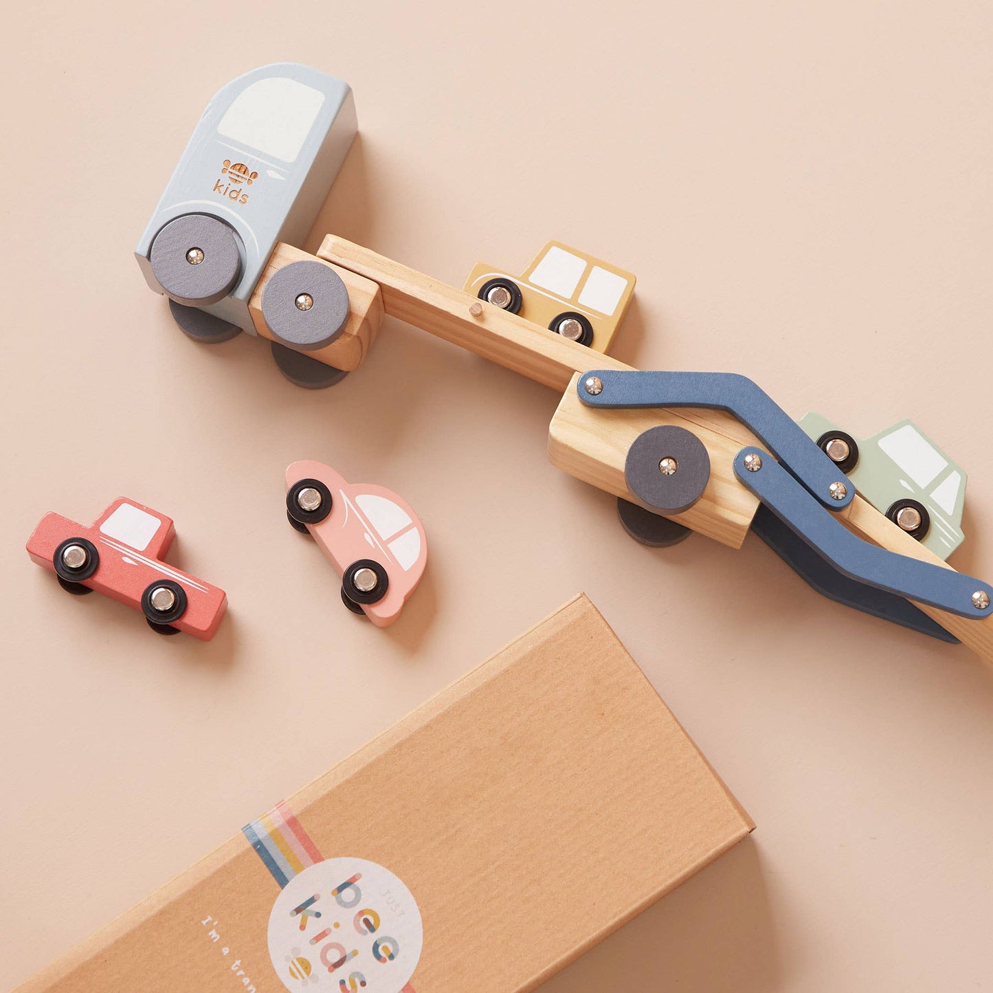 Just Bee Kids Wooden Transporter Lorry - Rose and Friends