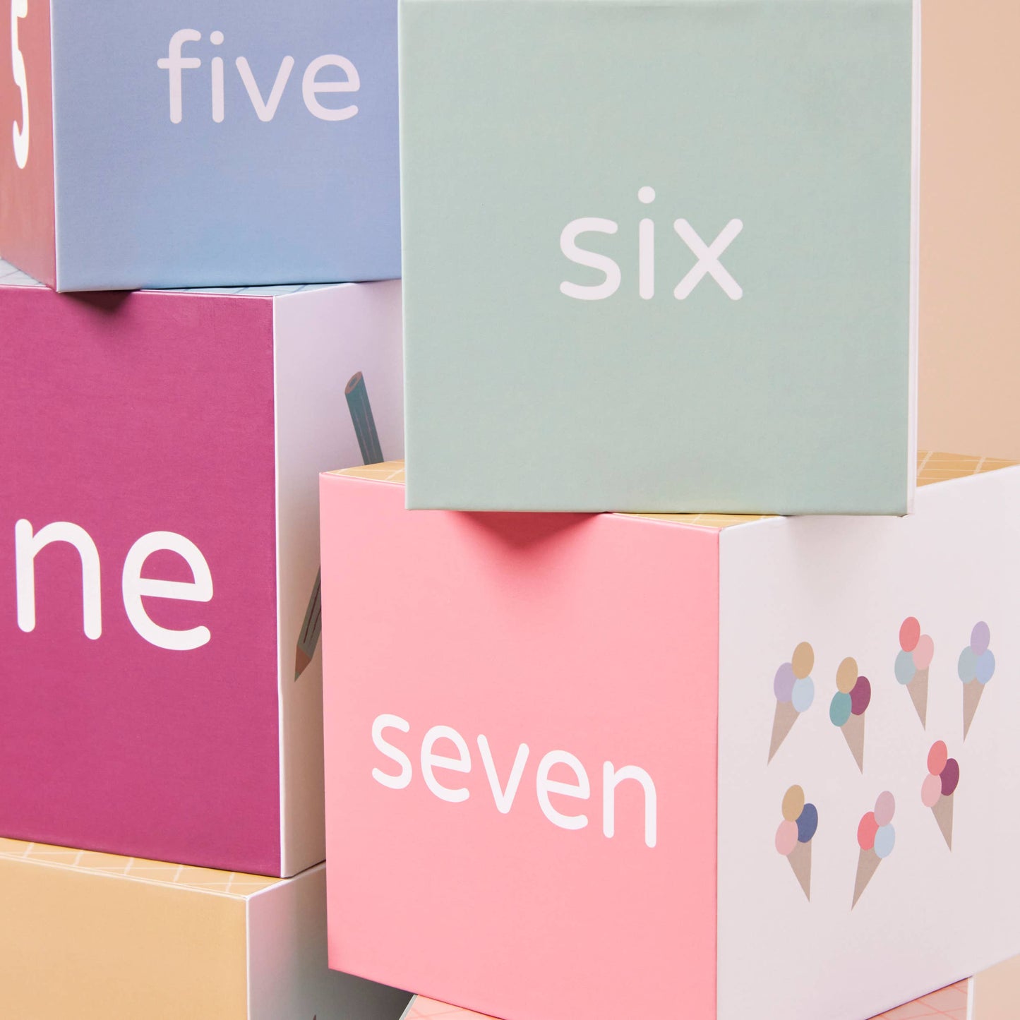Just Bee Kids Giant Stacking Cubes - Rose and Friends