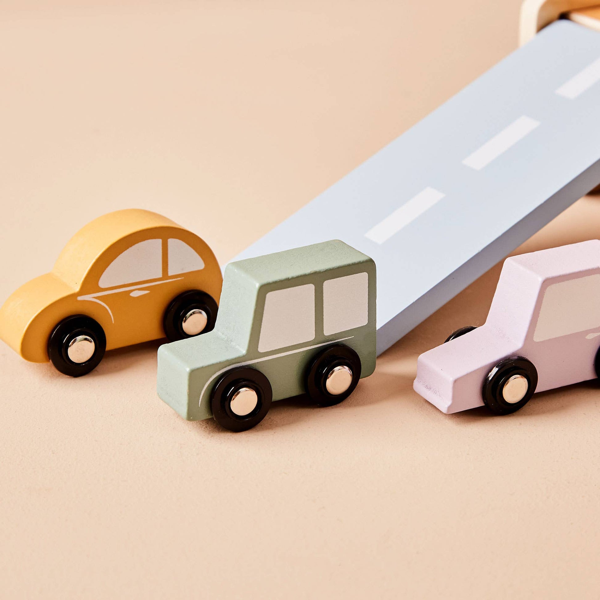 Just Bee Kids Wooden Ferry Toy Playset with Cars FSC - Rose and Friends