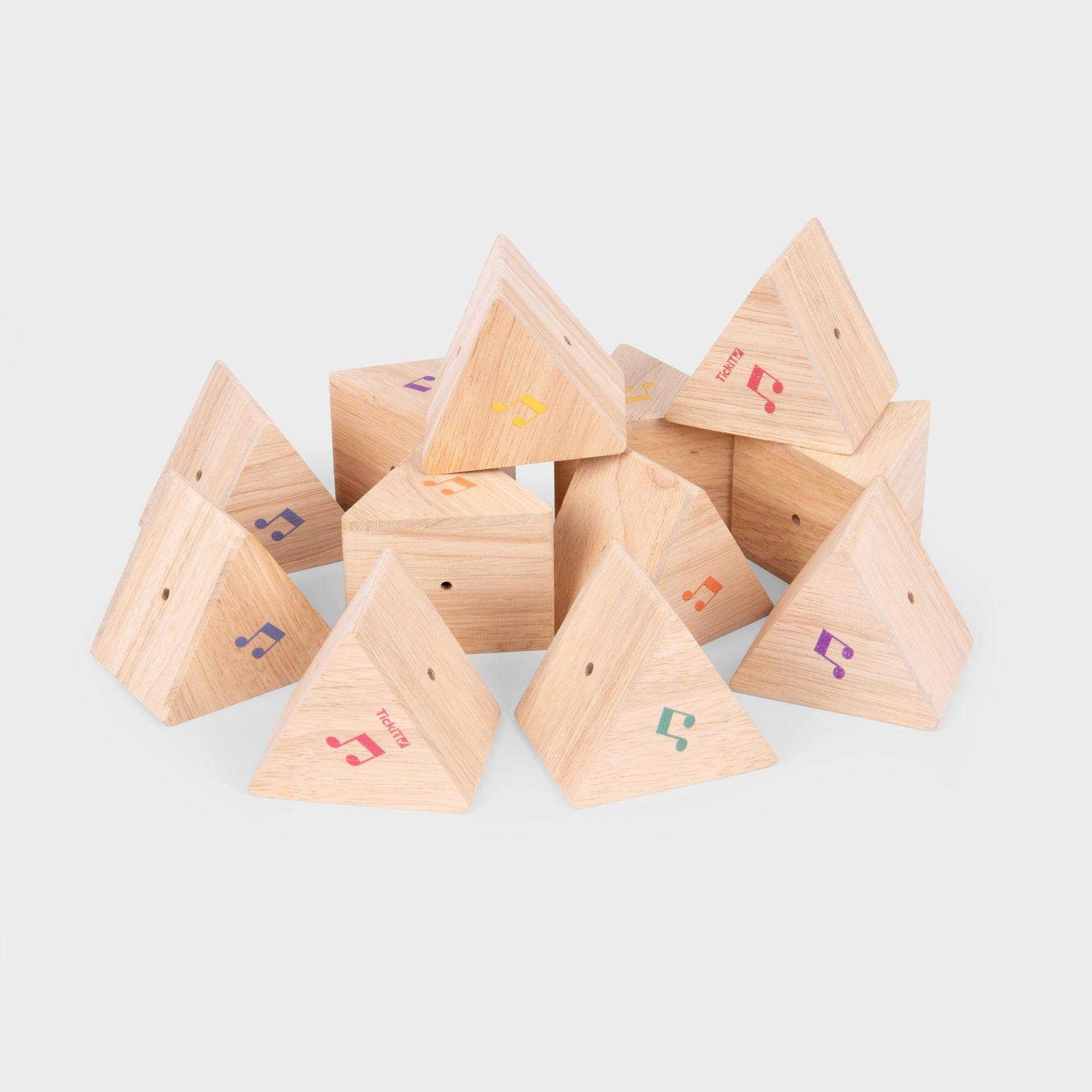 Wooden Sound Prisms - Pk12 - Rose and Friends