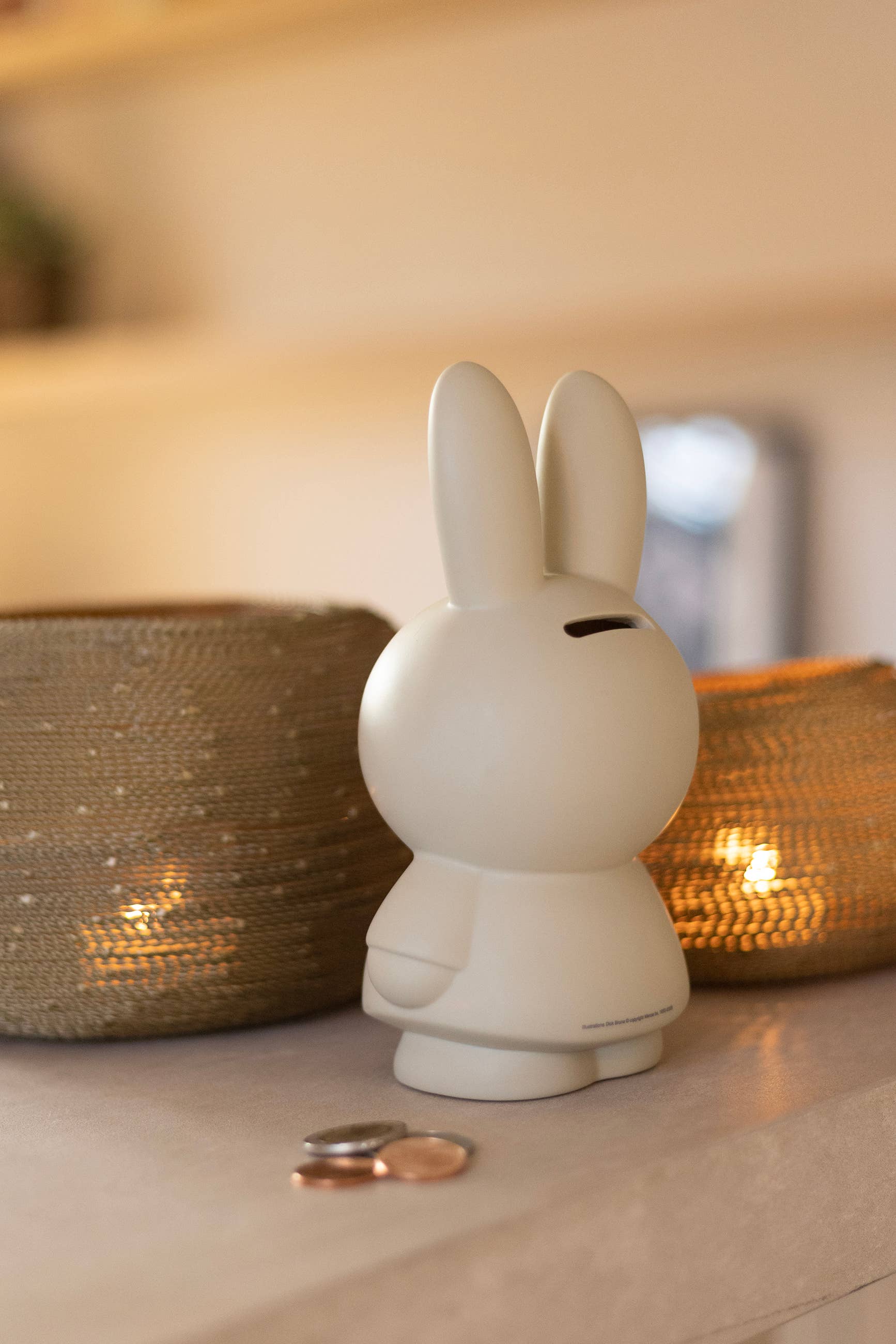 Miffy Money Box Small - Sand Beige - 13.5cm - Rose and Friends