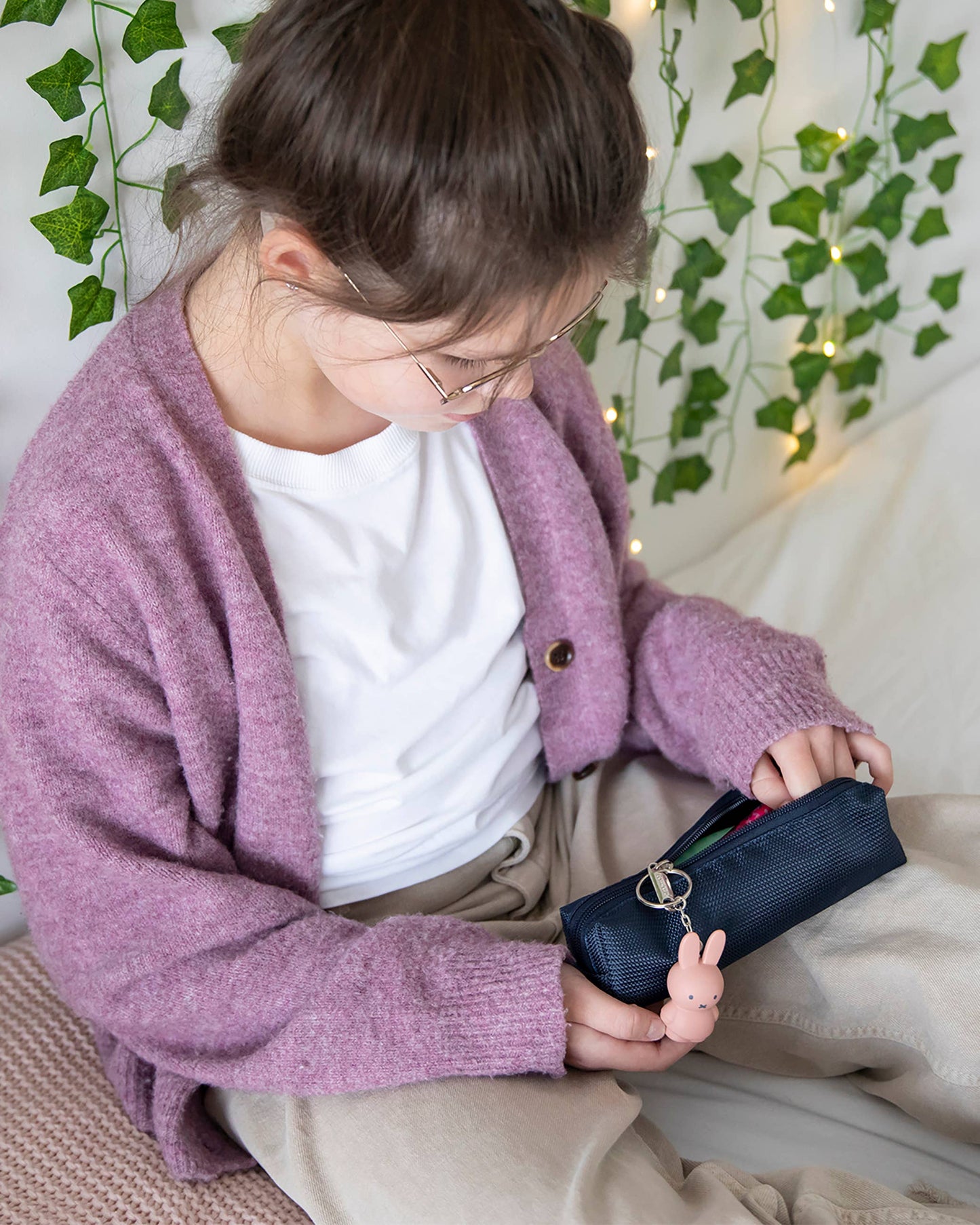 Miffy Keyring - Powder Pink - 6cm - Rose and Friends