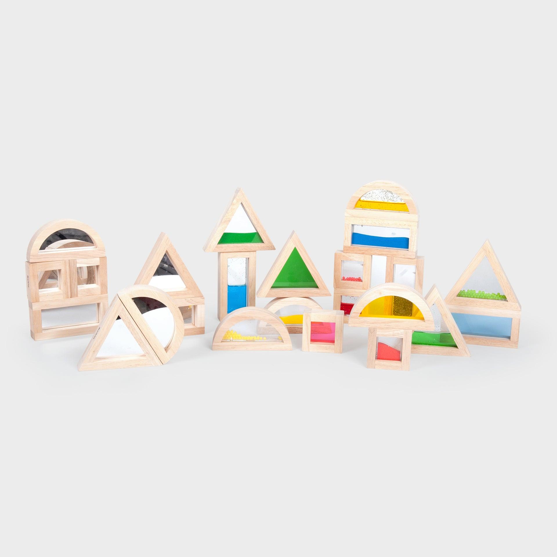 Large Mirror Blocks - Pk8 - Rose and Friends