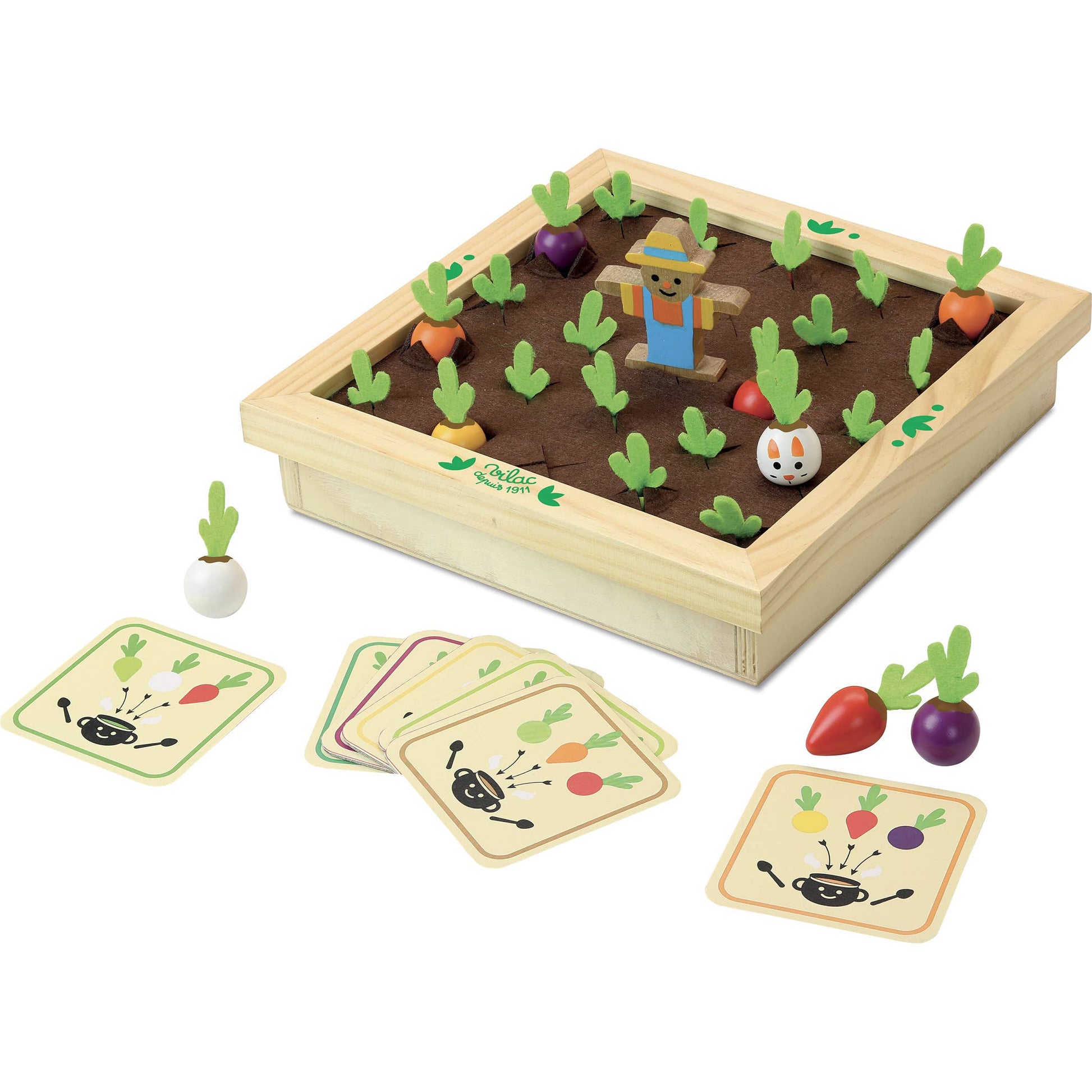 Vilac - Vegetable Garden Memory Game - Rose and Friends