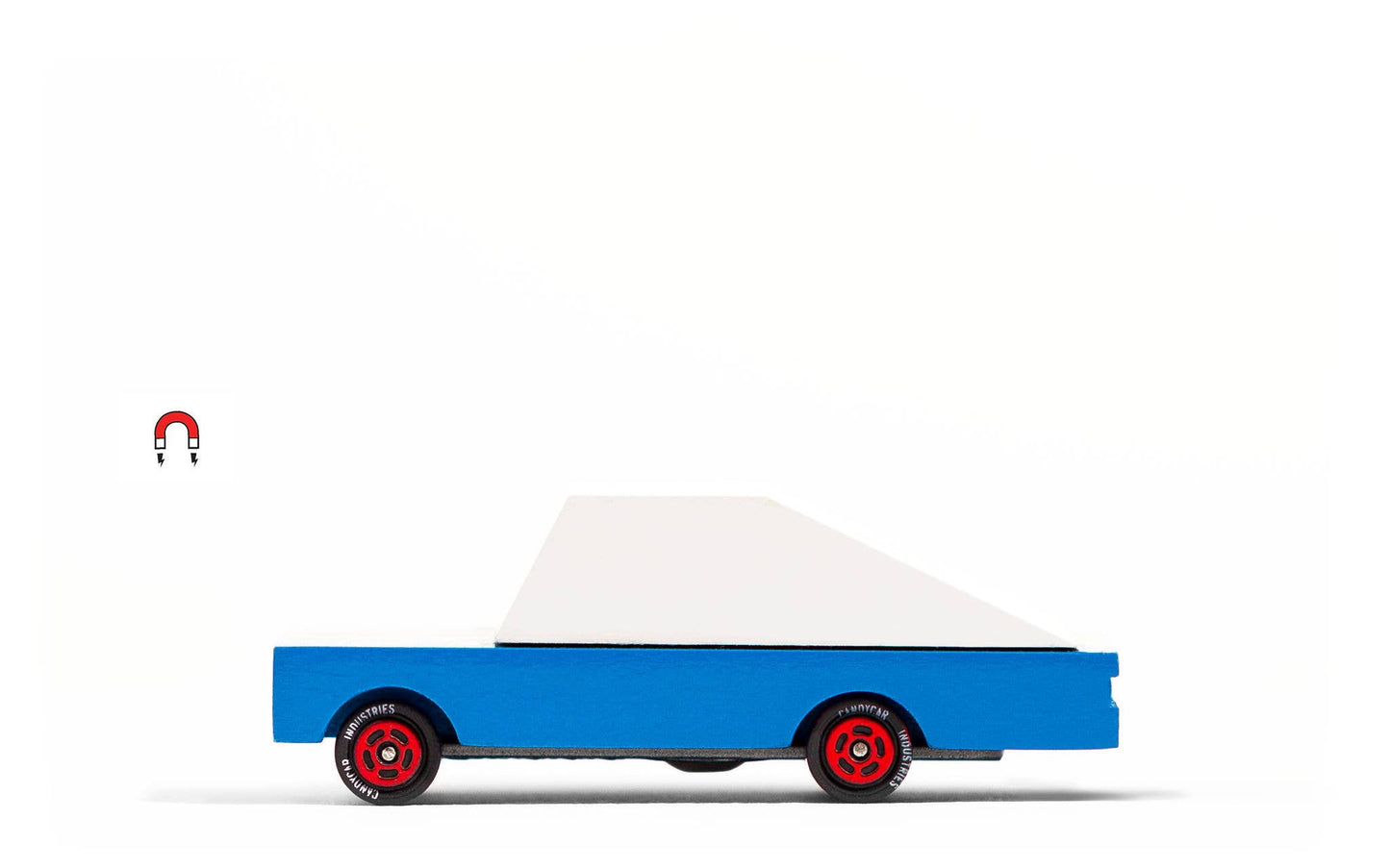 Candycar - Blue Racer - #8 - Wooden Diecast Toy Car Candylab - Rose and Friends