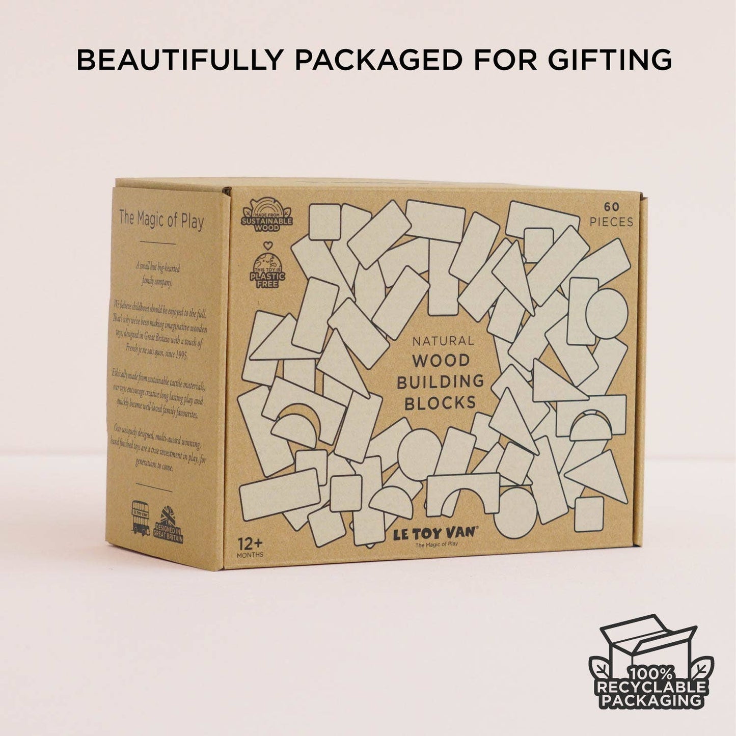 Natural Wood Building Blocks - Rose and Friends