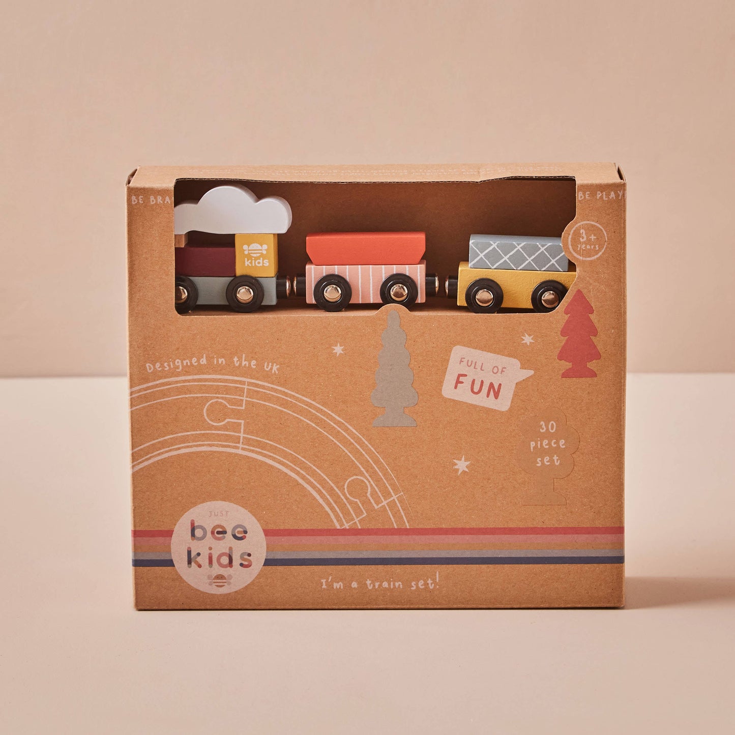 Just Bee Kids Wooden Kids Train Set (FSC) - Rose and Friends