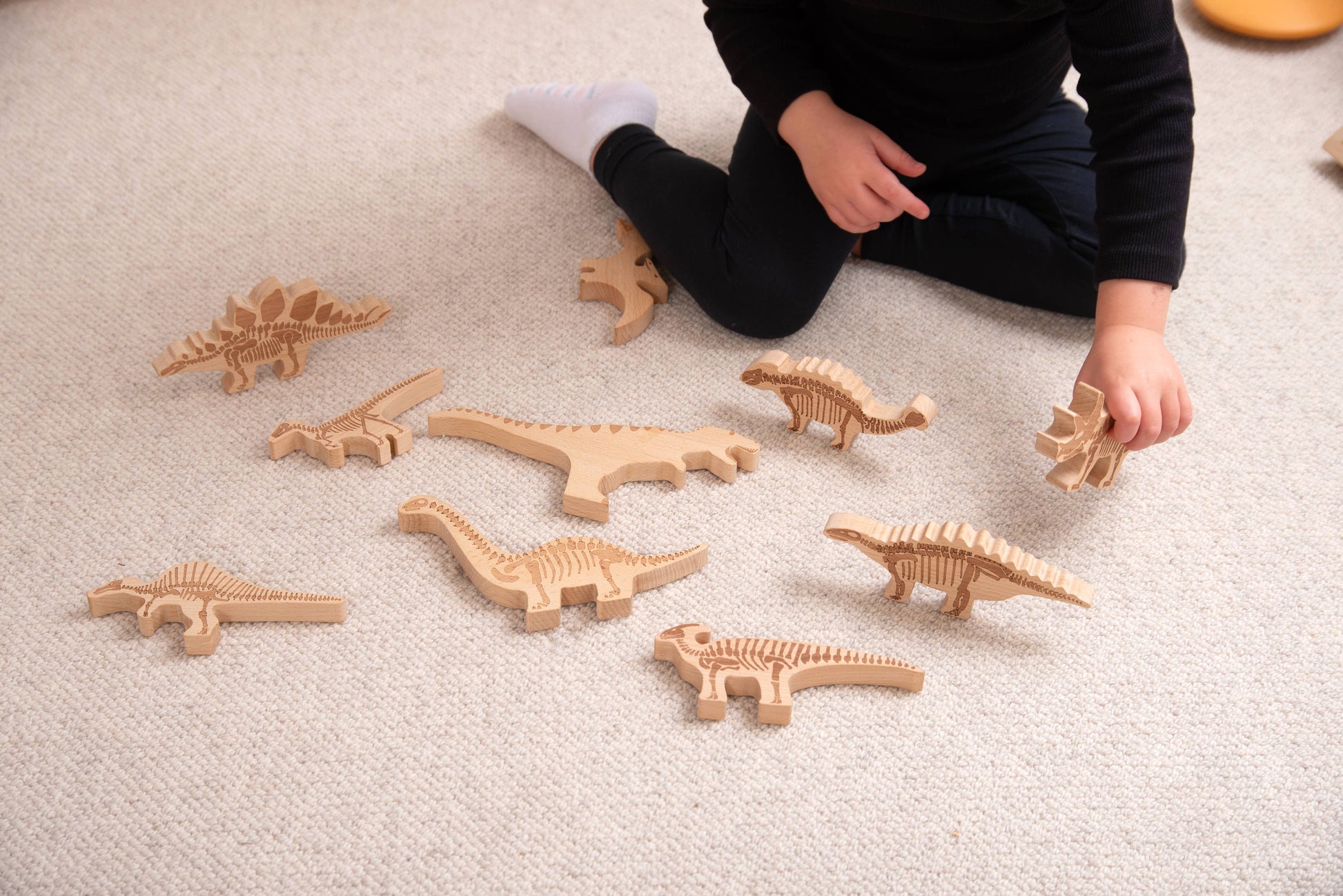 Dinosaur Wooden Blocks - Building Blocks - Wooden Toys - Rose and Friends