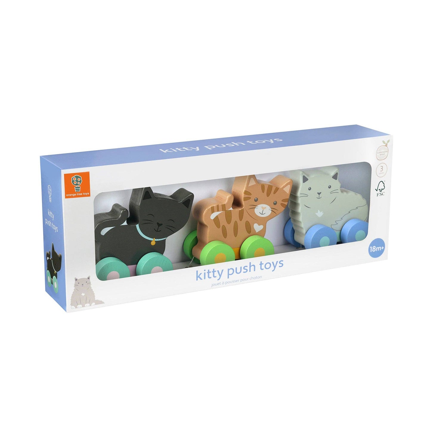 NEW Kitty Push Toys - Rose and Friends