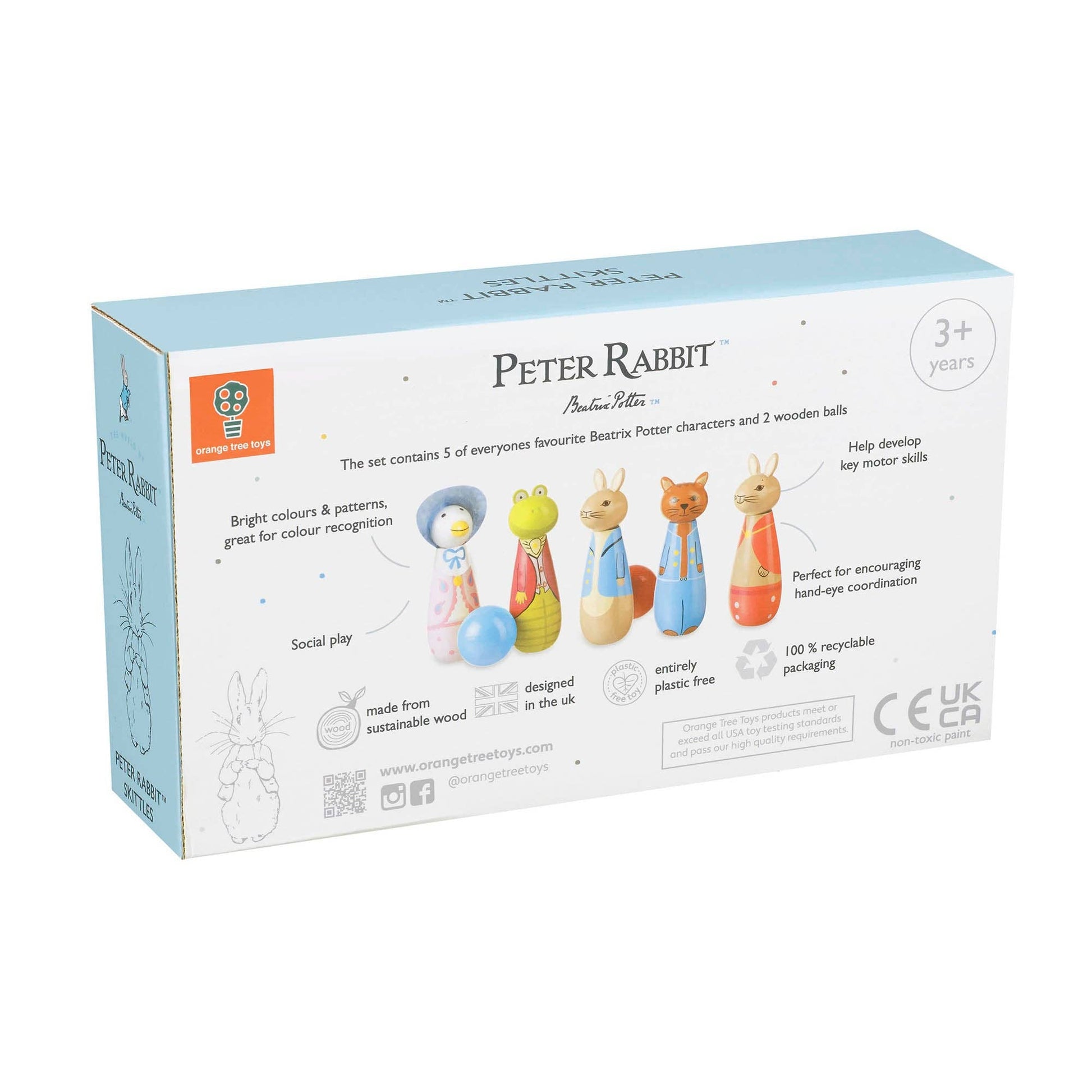 Peter Rabbit™ Wooden Skittles - Rose and Friends