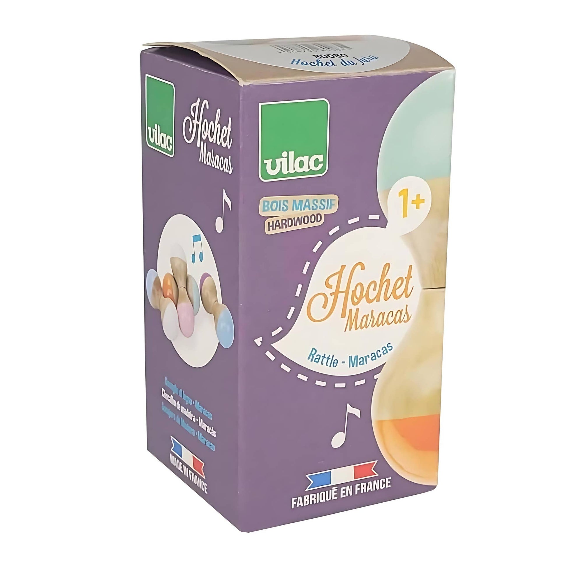 Vilac - Mint and Orange Metal Maracas - Rose and Friends