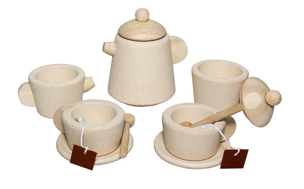 Tea Set Wooden Playset PlanToys - Rose and Friends