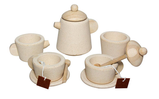 Tea Set Wooden Playset PlanToys - Rose and Friends