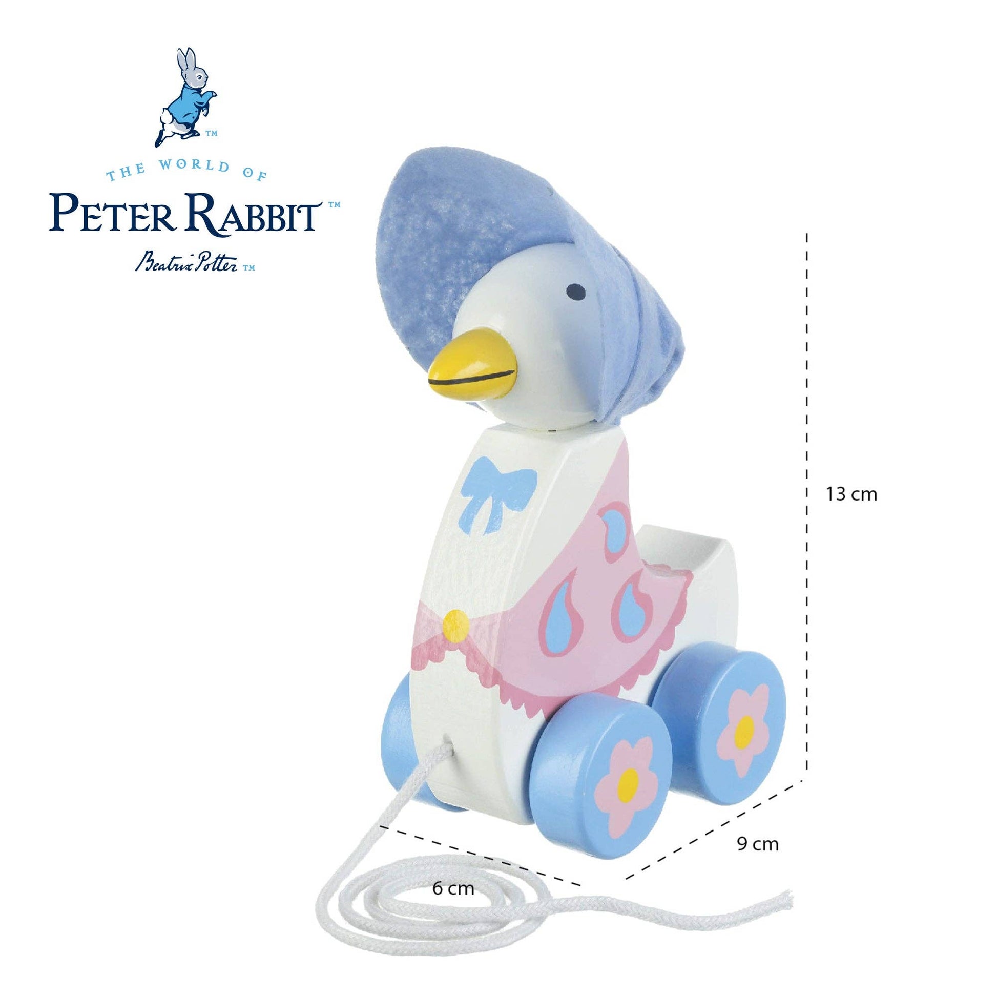 Jemima Puddle-Duck™ Wooden Pull Along - Rose and Friends
