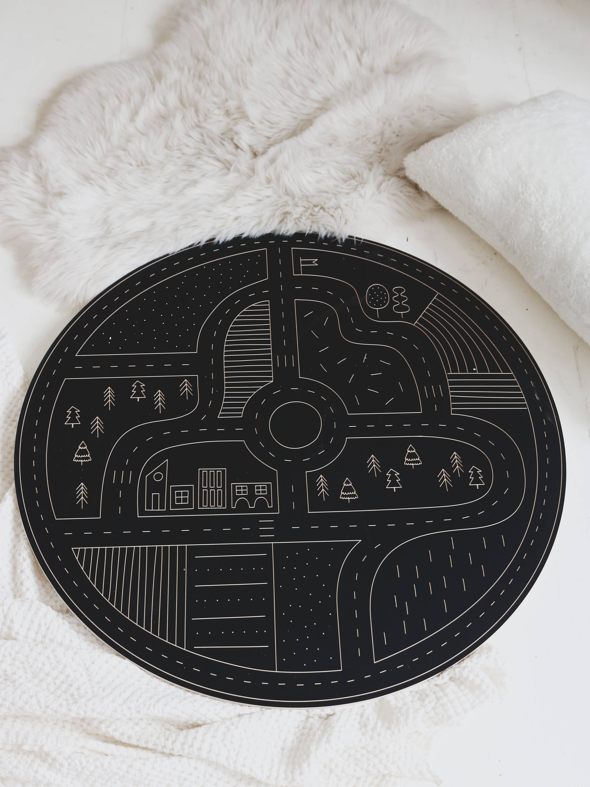 Roadway Chalkboard, wooden toy with chalk - Rose and Friends