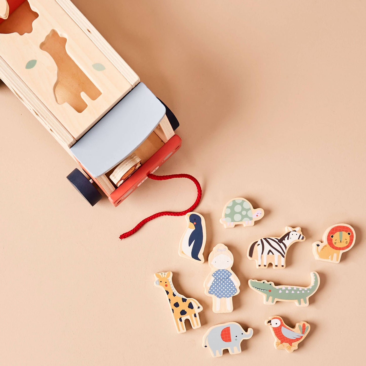 Just Bee Kids Wooden Safari Jeep Shape Sorter Toy FSC® - Rose and Friends