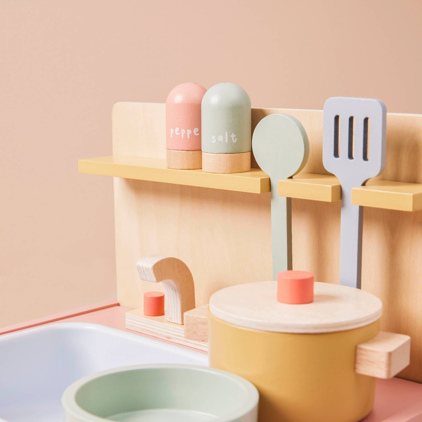 Just Bee Kids Wooden Table Top Kitchen - Rose and Friends