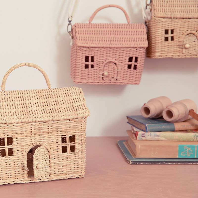 RATTAN CASA CLUTCH - STRAW - KIDS - Rose and Friends