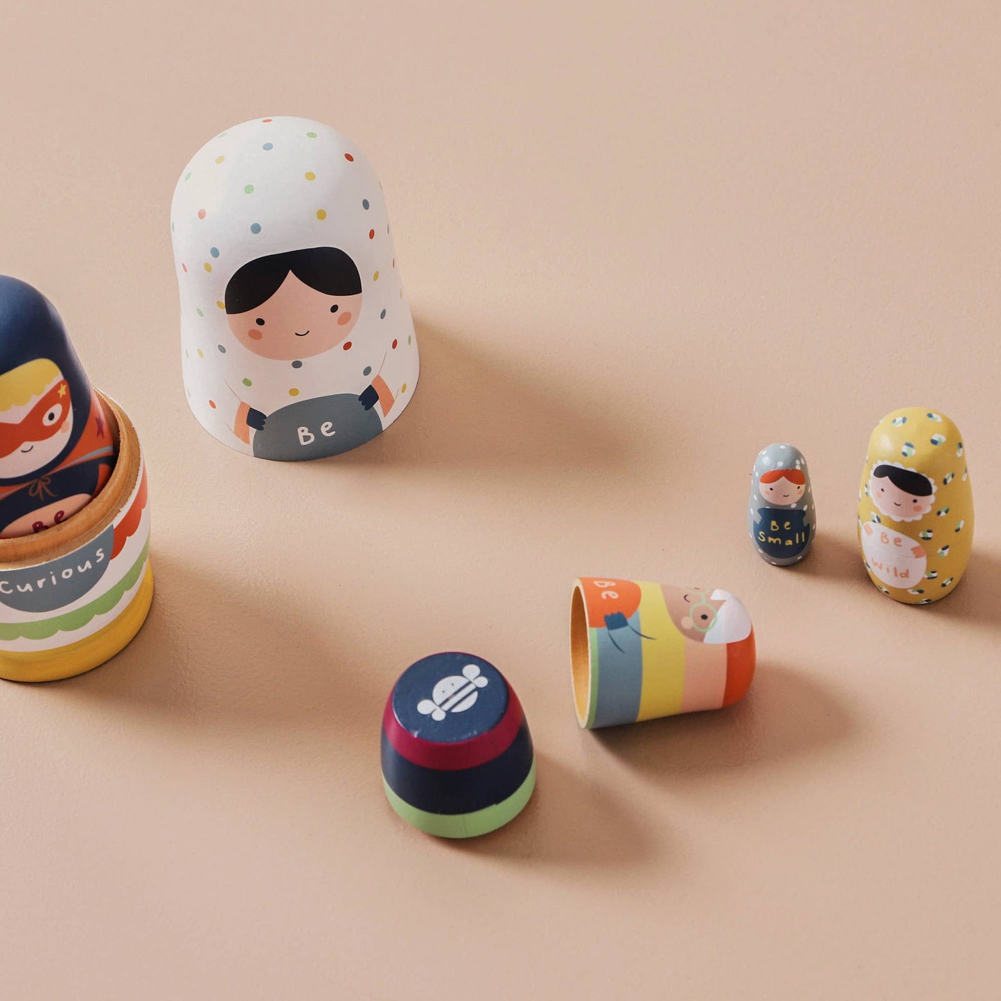 Just Bee Kids Wooden Nesting Dolls - Rose and Friends