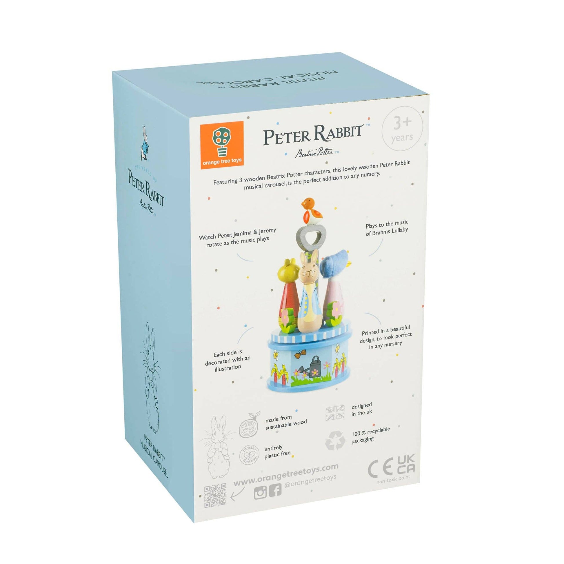 Peter Rabbit™ Wooden Musical Carousel - Rose and Friends