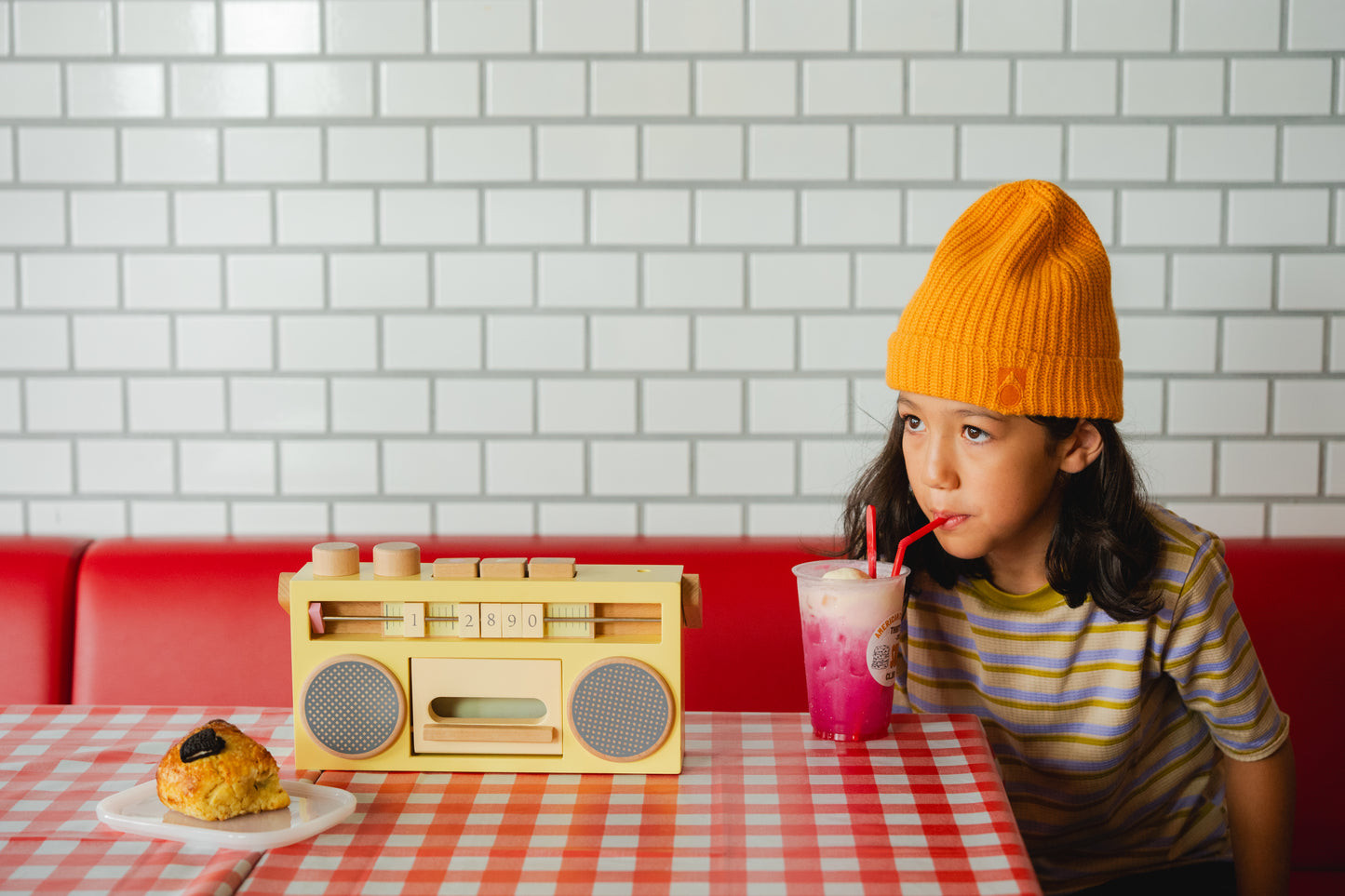 Kiko & gg Wooden Toy - Tape Recorder (Yellow) - Rose and Friends