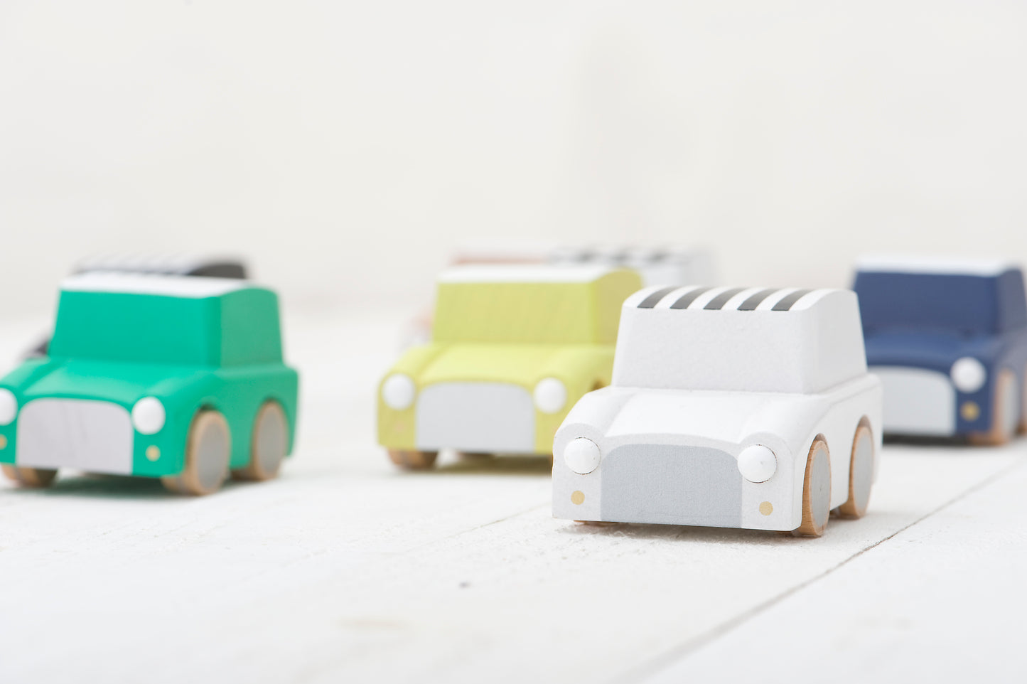 Kiko & gg Wooden Toy - Kuruma Car (Stripe White) - Rose and Friends