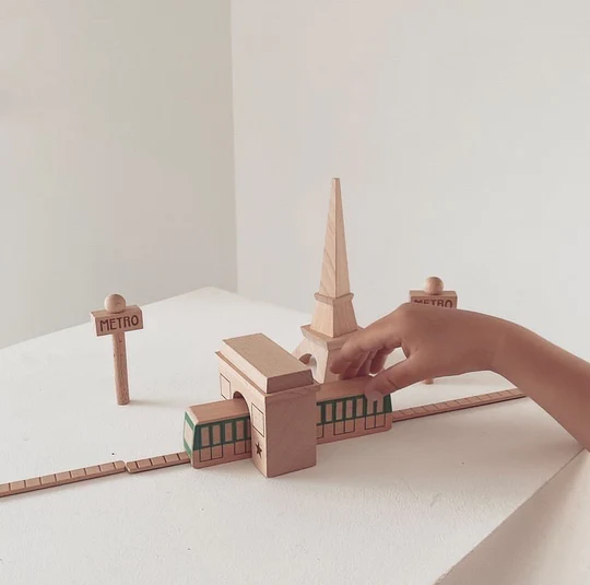 Kiko & gg Wooden Toy Set - Machi Paris - Rose and Friends