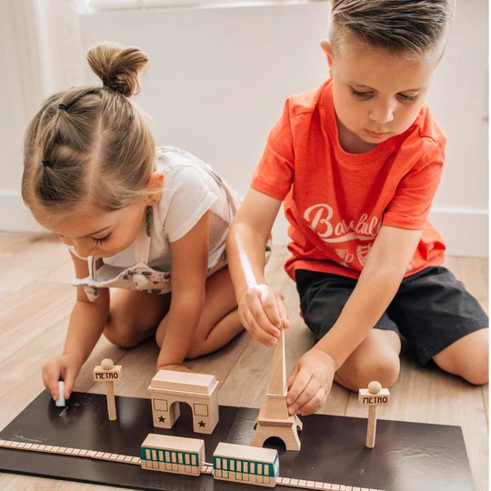 Kiko & gg Wooden Toy Set - Machi Paris - Rose and Friends