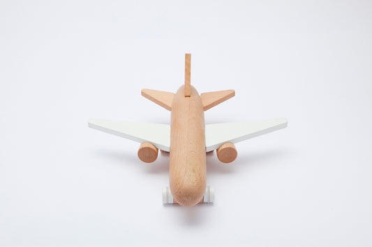 Kiko & gg Wooden Toy - Hikoki Jet Plane (White) - Rose and Friends