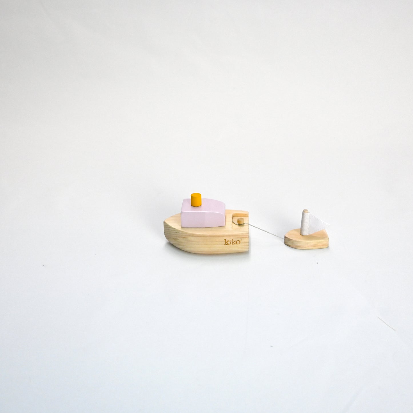 Kiko & gg Wooden Toy - Ofune Wind-Up Boat (Lavender) - Rose and Friends