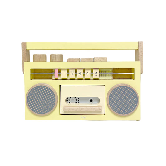 Kiko & gg Wooden Toy - Tape Recorder (Yellow) - Rose and Friends