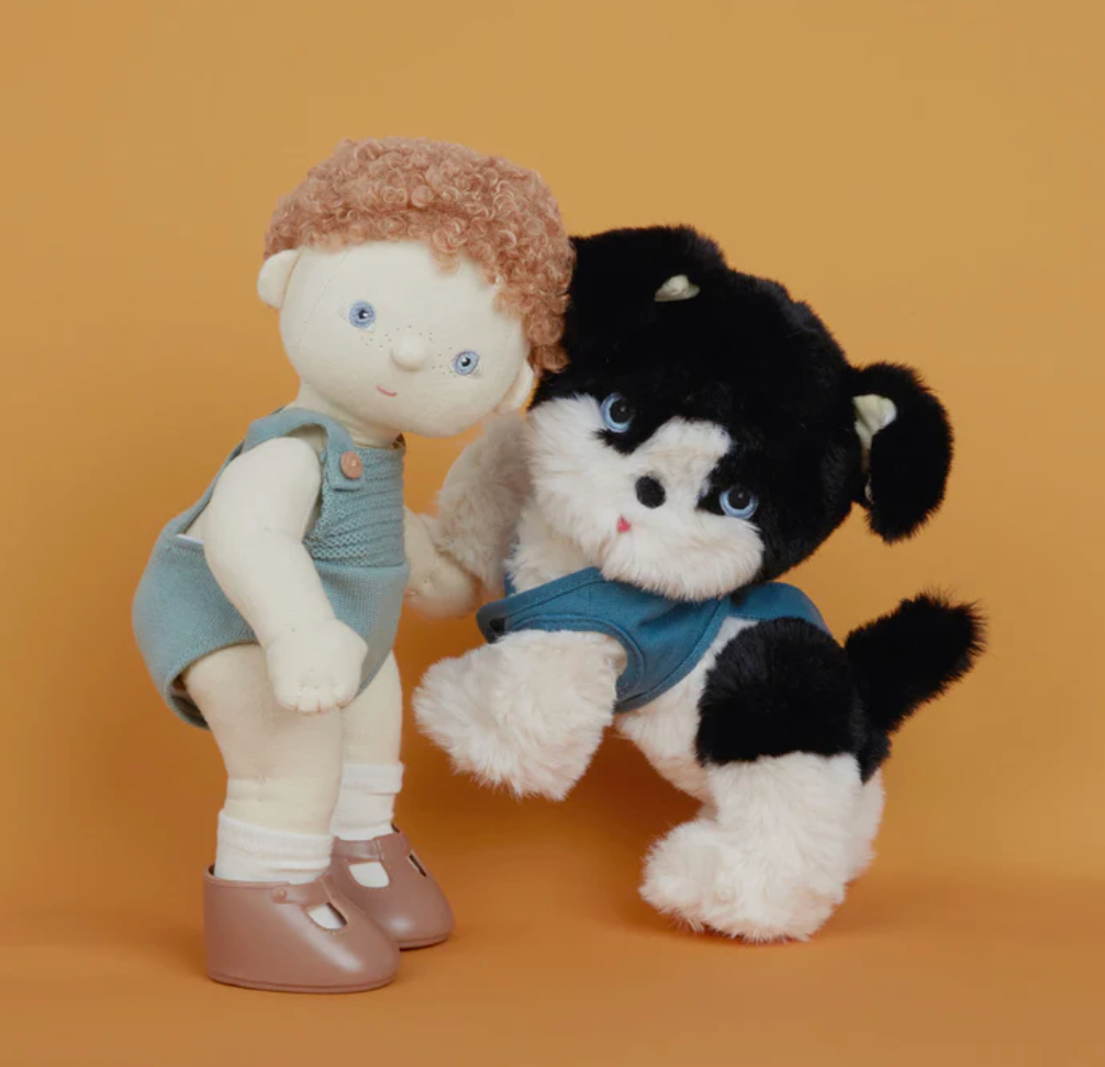 OLLI ELLA DINKUM DOGS - LUCKY - BLK/WHITE - TOY - Rose and Friends