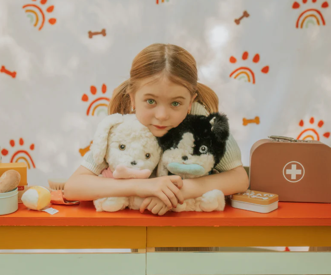 OLLI ELLA DINKUM DOGS - LUCKY - BLK/WHITE - TOY - Rose and Friends