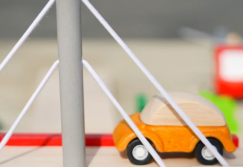 Yellow Car Wooden Vehicle PlanToys - Rose and Friends