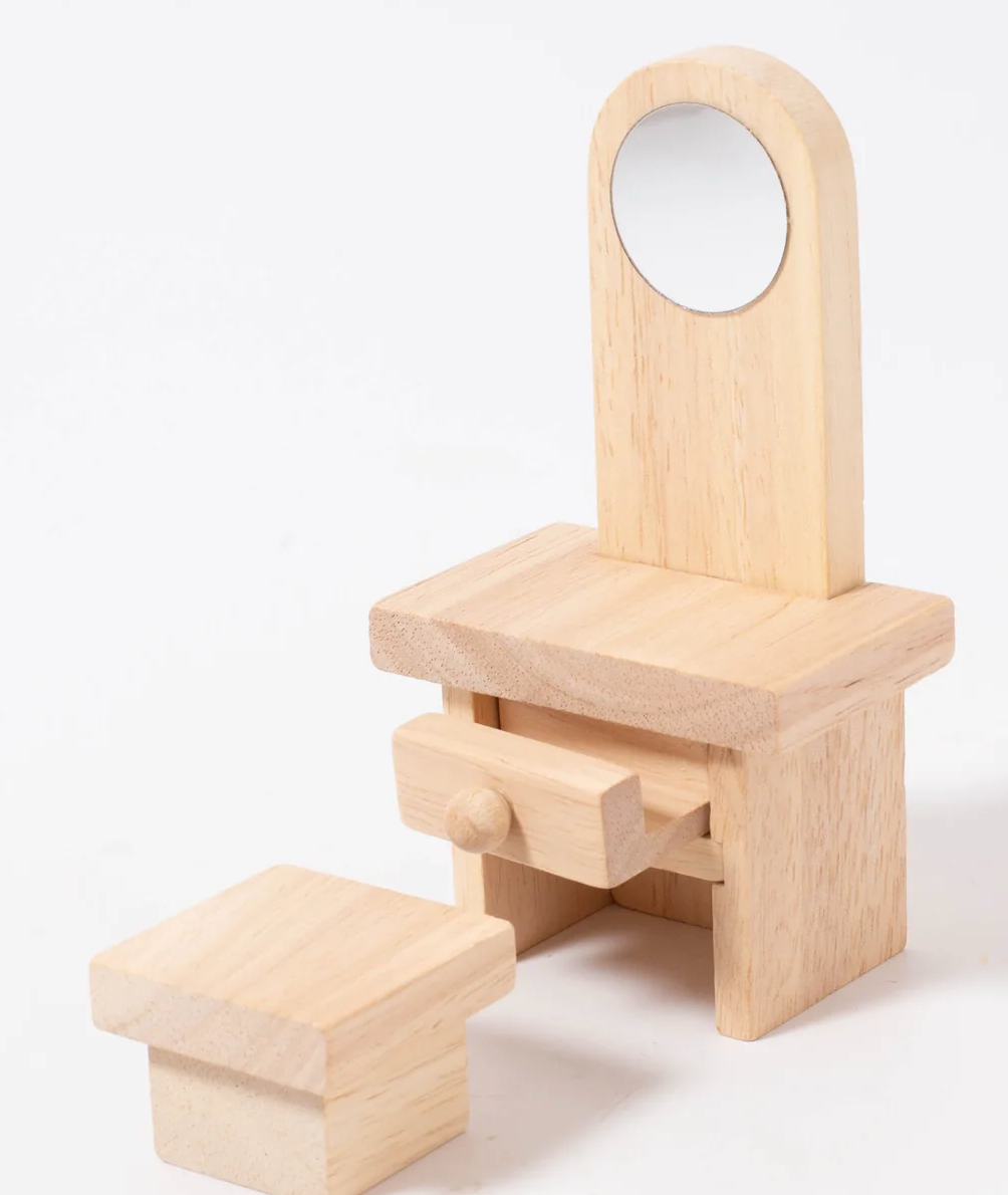 Bedroom Classic - Wooden Doll's House Furniture PlanToys - Rose and Friends