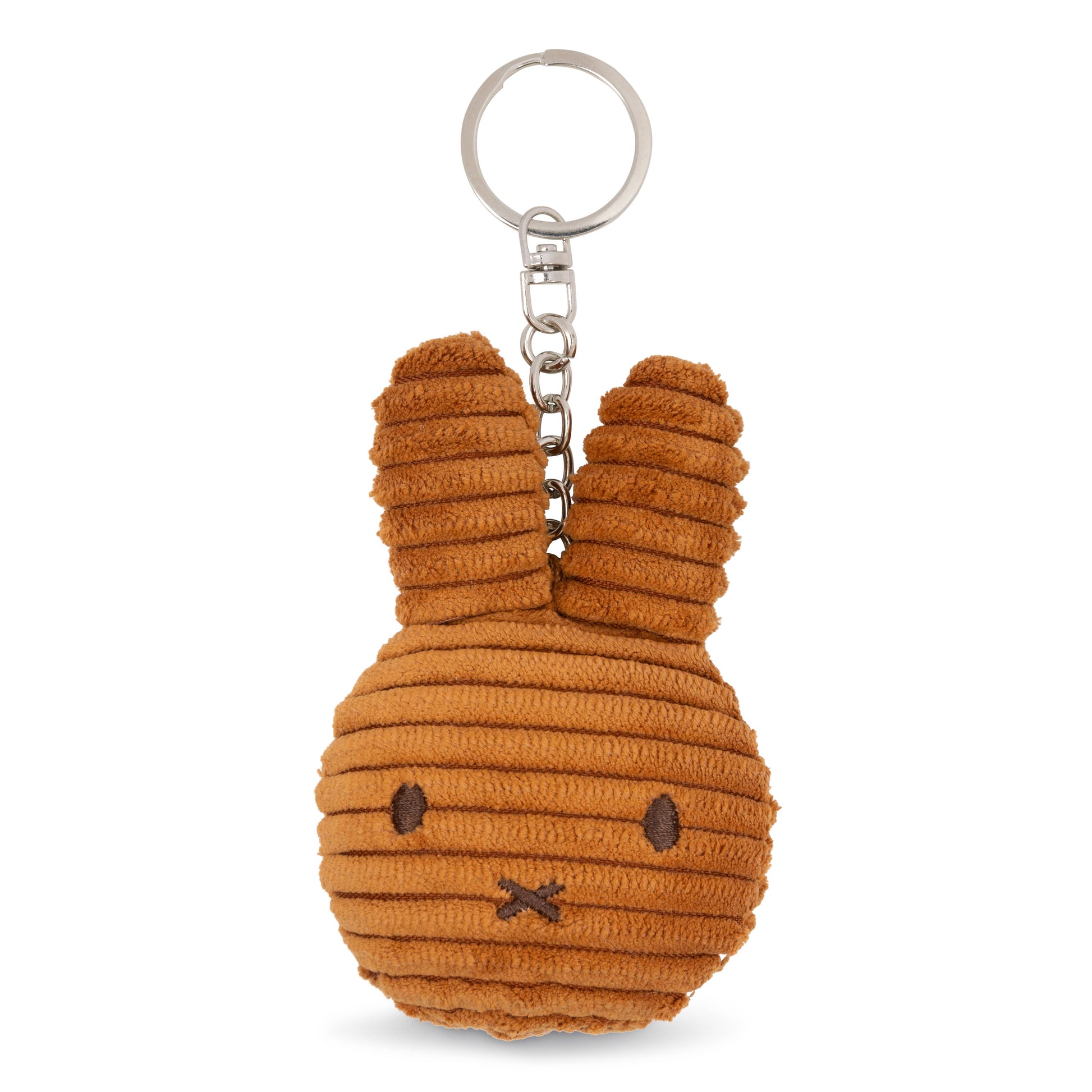 Miffy Flat Keyring Corduroy ECO Cinnamon 10cm - Rose and Friends