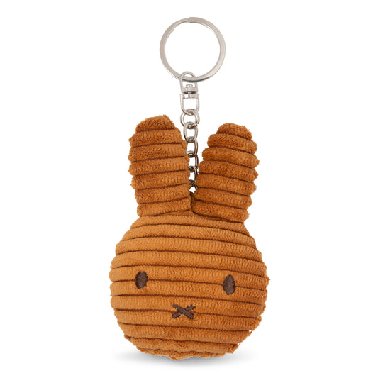 Miffy Flat Keyring Corduroy ECO Cinnamon 10cm - Rose and Friends