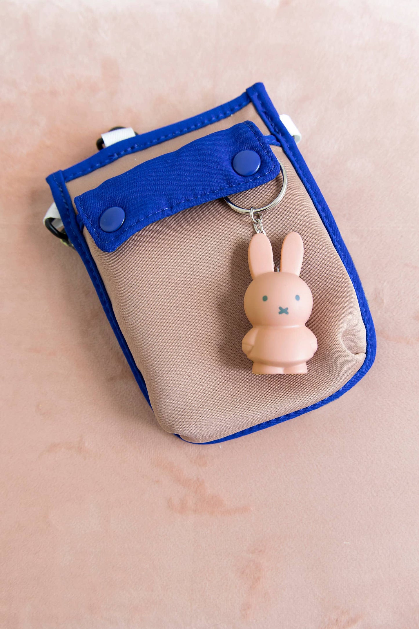 Miffy Keyring - Powder Pink - 6cm - Rose and Friends