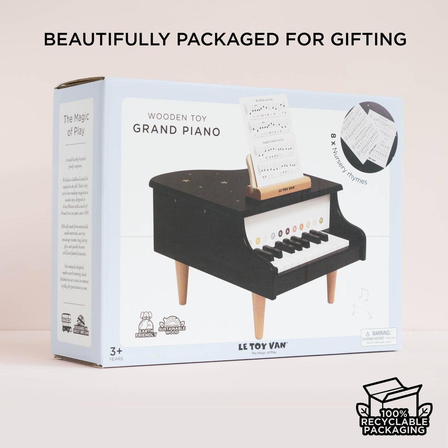 Wooden Grand Piano Toy - Rose and Friends