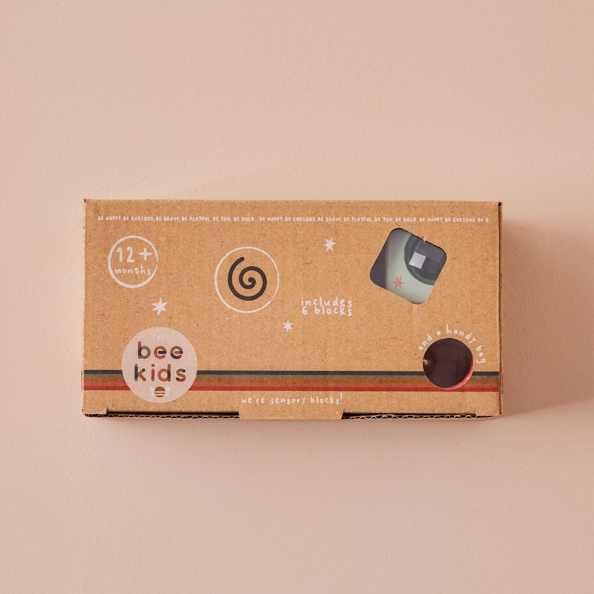 Just Bee Kids Wooden Sensory Blocks with Bag - Rose and Friends