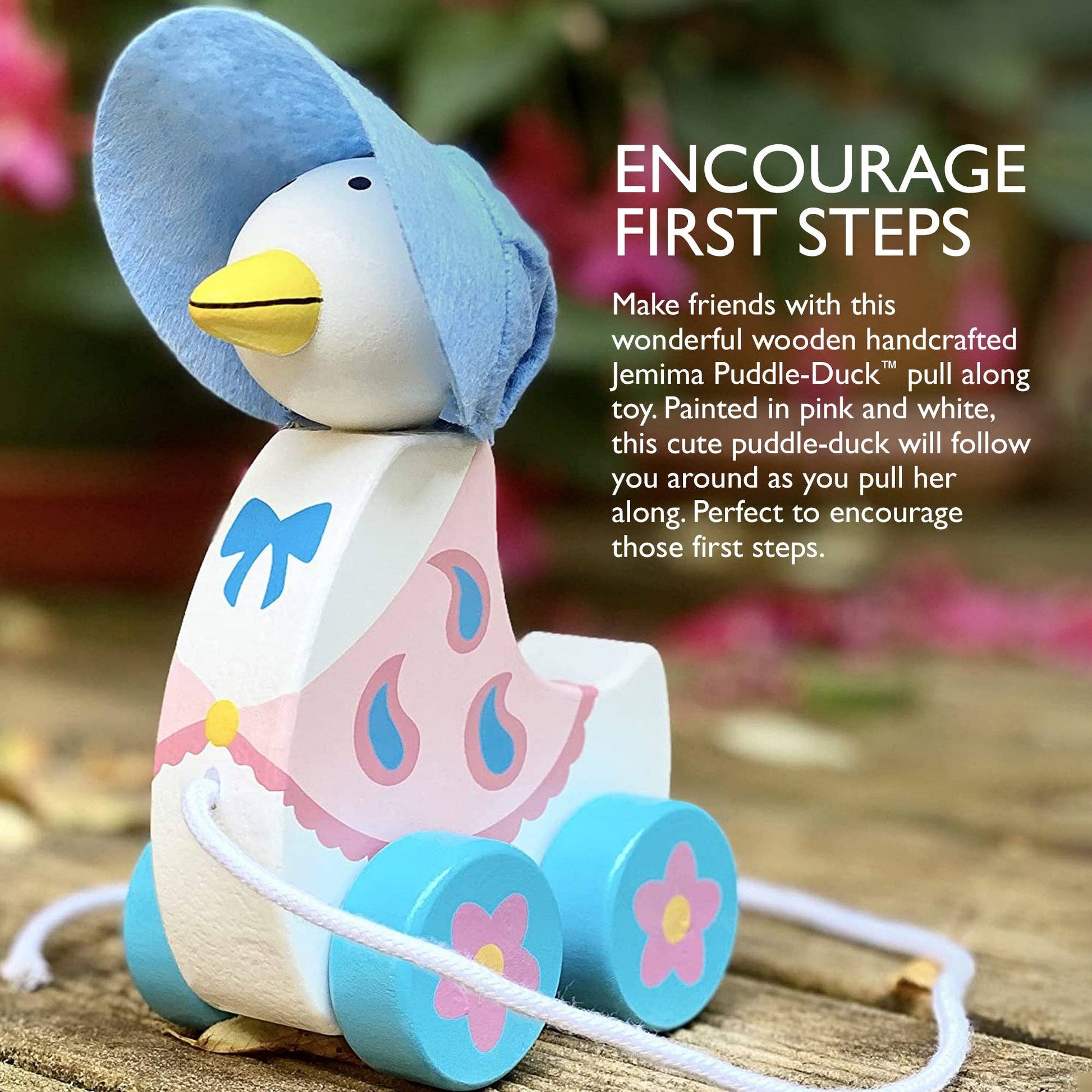 Jemima Puddle-Duck™ Wooden Pull Along - Rose and Friends