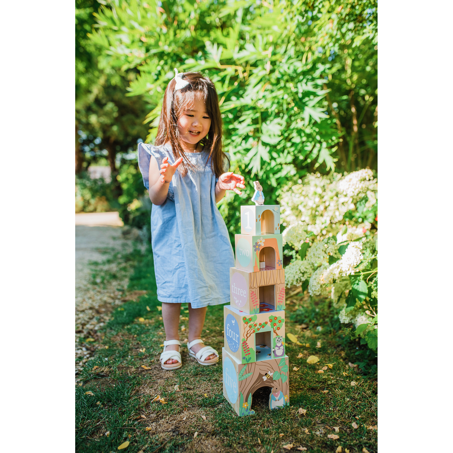 Peter Rabbit™ Wooden Stacking Cubes - Rose and Friends