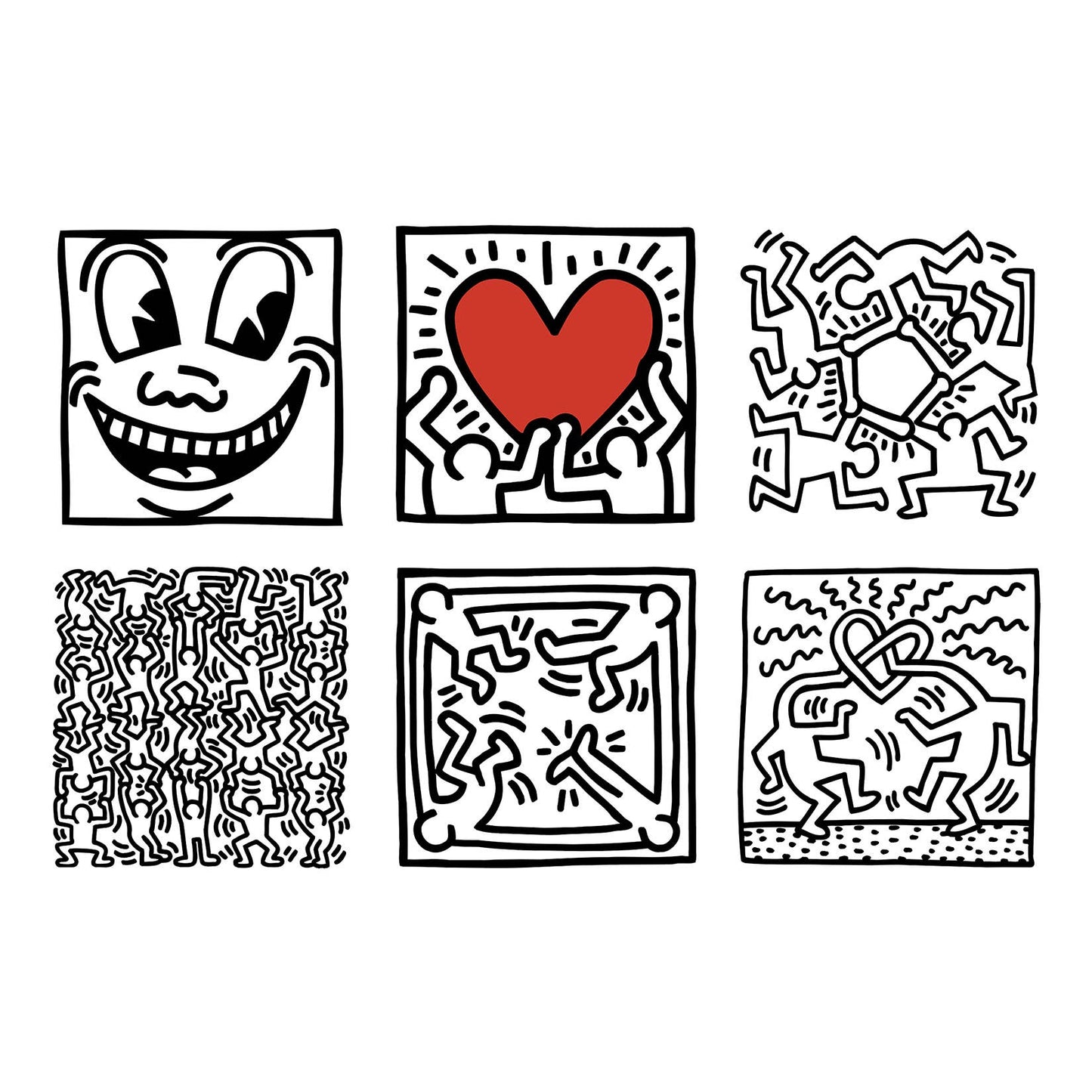 Vilac Keith Haring Wooden Cubes – Educational Stacking Toy - Rose and Friends