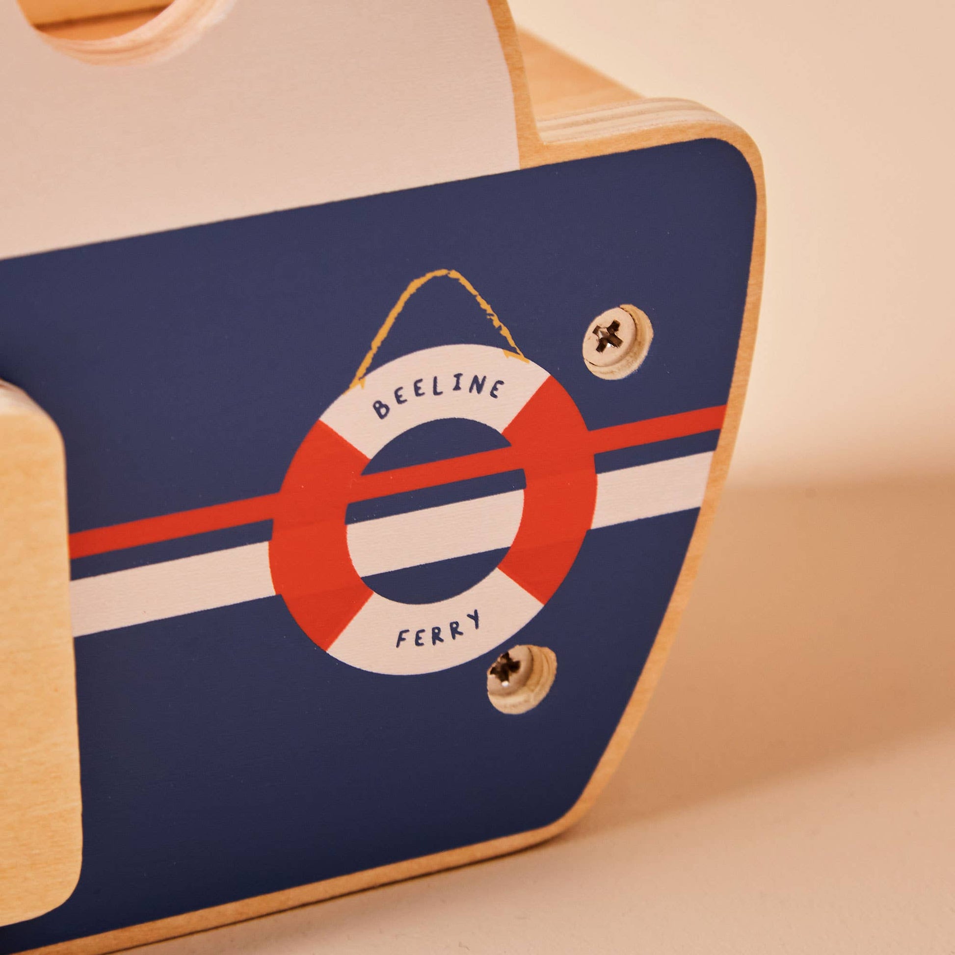 Just Bee Kids Wooden Ferry Toy Playset with Cars FSC - Rose and Friends